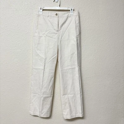 NWT J. Crew Full Length Wide-leg Trouser Pant Ivory Women’s Size 4P - Image 1 of 4