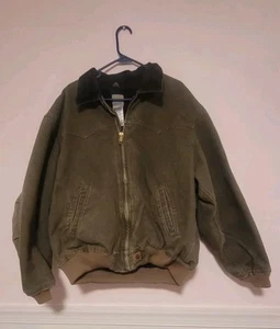 Vintage Carhartt Jacke Moss Green Santa Fe Detroit Duck Canvas Herren 2XL - Bild 1 von 18