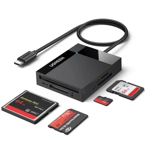 Lector de Tarjetas SD UGREEN, Adaptador de Tarjeta USB C a SD 4 EN 1, Cámara de Alta Velocidad de 5 Gbps - Imagen 1 de 5
