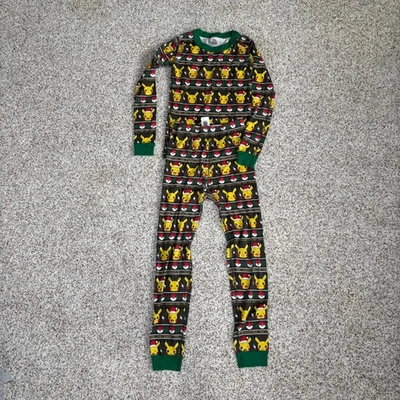 Hanna Andersson Pokemon Holiday Long John PJ Set Multicolor Size 10 - Image 1 of 4