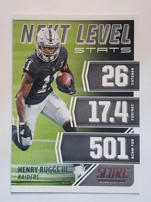 2021 Score Next Level Stats #25 Henry Ruggs III ~ Las Vegas Raiders - Image 1 of 2