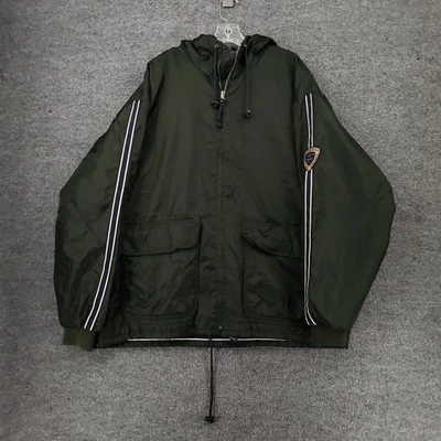 Chaqueta De Colección Abercrombie Fitch Hombres XL Verde Forrada de Vellón Parka Con Capucha Cremallera Completa Foto 1 de 4