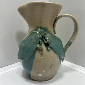 Brocca ceramica artistica fatta a mano - vasi a pois firmati Asheboro, NC - altezza 7,5" anni '90 - Foto 1 di 7