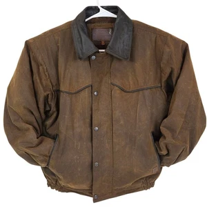 Outback Trading Co Oilskin Trailblazer Jacket Waterproof Fleece Lined Mens Medum - Picture 1 of 24