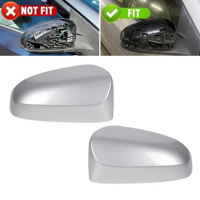 Tapa de cubierta de espejo plateada apta para Toyota Corolla sin luz de intermitente 2014~2017 Foto 1 de 4