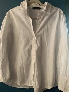 Blusa blanca mediana de Zara para mujer - Imagen 1 de 11