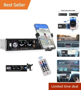 Smart Single Din Car Radio with FM, USB, AUX & Remote for Easy Connectivity - Picture 1 of 11