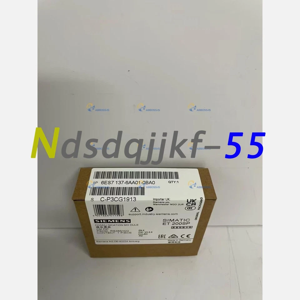 New Siemens 6ES7137-6AA01-0BA0 SIMATIC CM PTP PLC MODULE 6ES7 137-6AA01-0BA0 - Image 1 of 1