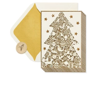 Tarjetas de Navidad en caja con sobres, alegre Navidad y maravilloso año nuevo... - Imagen 1 de 8