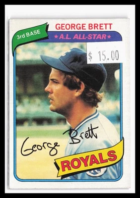 1980 Topps #450 George Brett Kansas City Royals (etiqueta en la manga) JA Foto 1 de 2