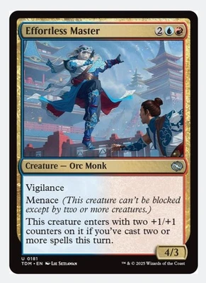Effortless Master | MTG TDM | EDH Commander Jeskai Monk | NEW NM - Image 1 of 3