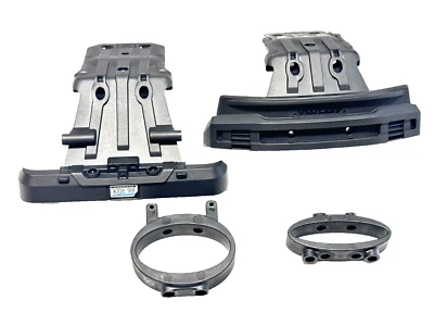 Parachoques y placas de deslizamiento delanteras y traseras Arrma Big Rock 4x4 223s BLX V4 negras 12 Foto 1 de 3