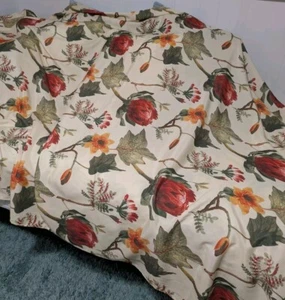 Rectangular 57 X 100 Multicolor Botanical Floral Fabric Tablecloth - Picture 1 of 3