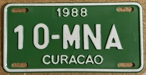 1988 Curaçao Government Motorcycle License plate - Picture 1 of 1