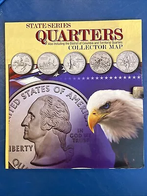 2008 State Series Quarters Collector Map Includes All Quarters - Image 1 of 4