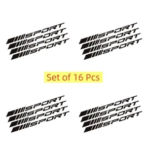 Set of 16 Sport Mark Car Wheel Rim Auto Decals Universal Reflective Car Stickers - Picture 1 of 13