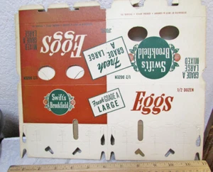 vintage 1950s swifts Brookfield Egg Carton, unused old stock, nice graphics - Picture 1 of 4