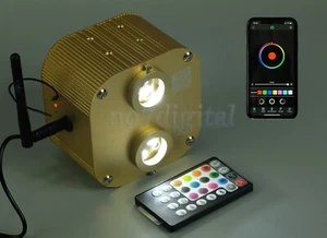 Top LED Fiber Optic Light Source Twinkle Star Light Emitter APP 20W RGBW 2xports - Picture 1 of 7