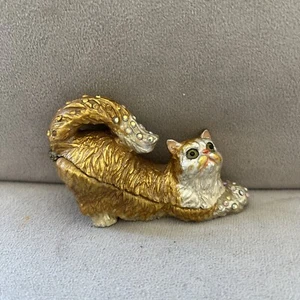 Pastillero baratija gato persa con joyas vintage - Imagen 1 de 6