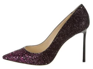 675 $ neu im Karton Jimmy Choo Glitzer Degradé Romy 100 rosa schwarz Größe 40 Pumps Schuhe - Bild 1 von 5