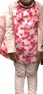 Janie and Jack girls Pink Red Floral Printed Top Silky Preppy preOwd size6 - Picture 1 of 9