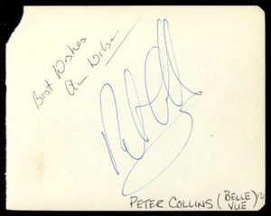 PETER COLLINS signed album page | British Speedway Champ - autograph Belle Vue - Picture 1 of 1