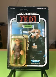 Vintage Kenner Star Wars Ree Yees Figure Card 77 Back MOC ROTJ 1983 UNPUNCHED! - Picture 1 of 6