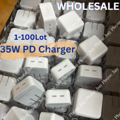 35W Dual USB-C Wall Adapter Fast Power Charger For Apple iPhone iPad iWatch Lot - Image 1 of 4