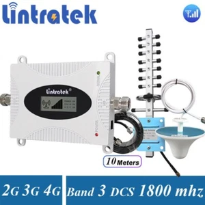 Lintratek 1800MHZ Cell Phone Signal Booster 3/4G DCS Band 3 Repeater Data Voice - Picture 1 of 12