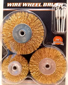 5 pz. SET SPAZZOLE RUOTA FILO CON 2 MANDRINI - Foto 1 di 2