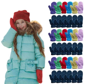 Kids Warm Winter Colorful Magic Stretch Gloves & Mittens 2-5 Age Kids (36 PK B) - Picture 1 of 8