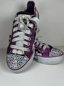 Scarpa Sketchers Twinkle Toes segno di pace bambina giovane taglia 3 con strass - Foto 1 di 11