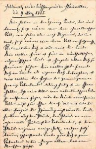 Suiza Theodor Wirz von Rudenz 1842-1901 autógrafo carta manuscrito firmado - Imagen 1 de 1