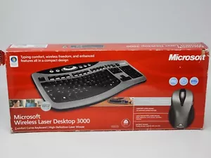 Microsoft Laser Desktop 3000 XVA00001 Wireless Mouse And Ergonomic Keyboard - Picture 1 of 15