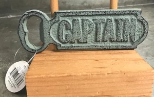 Chesapeake Bay Heavy Cast Iron CAPTAIN Bottle Opener Sea Nautical Ship NEW - Picture 1 of 6