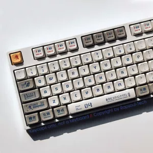 EVA04 NEON Evangelion XDA PBT Keycaps set Gray White for MX Mechanical Keyboards - Picture 1 of 8