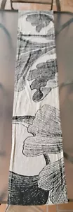 Simrin Black & Tan 86"×14" Linen Table Runner Ginko Leaves Nature Collection... - Picture 1 of 10