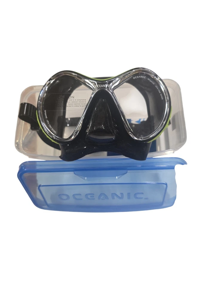 Oceanic Ocean VU Scuba Mask Snorkle Mask Diving Black/Yellow - Image 1 of 1