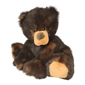 Oso de peluche Emrad Creations 14" grande marrón oscuro y beige peluche suave - Imagen 1 de 9