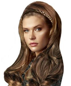 Mia Jumbo Braidie, Beautiful Braided Headband, Synthetic Wig Hair On Rubberband - Picture 1 of 14