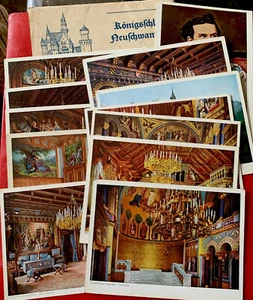 KONIGSFCHLOF AEUFCHWANFTEIN GERMANY Snapshot Souvenir Vintage Postcards Set (12) - Picture 1 of 6