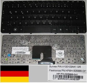 Clavier Qwertz Allemand HP Pavilion DV2-1000 DV2-1100 V100103AK1 HPMH-505999-041 - Imagen 1 de 1