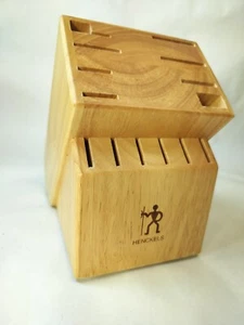 JA Henckels International Statement 14 Slot Wood Knife Block Natural Wood - Picture 1 of 5