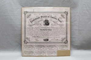 American CSA 1863 $500 Bond with Interest Notes . DWM320 - Picture 1 of 5