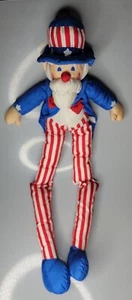 Vintage 1993 International Silver Company Nylon Uncle Sam 30 Zoll Plüsch USA selten - Bild 1 von 6