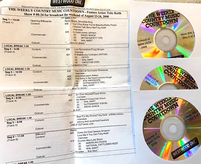 8/23/08 WEEKLY COUNTRY TOP 30, TAYLOR SWIFT #1 'SHOULD'VE SAID NO', TOBY KEITH - Image 1 of 3