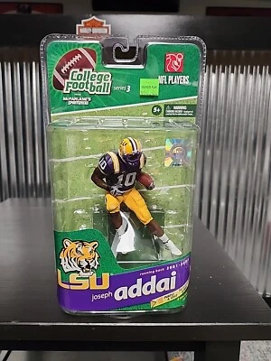 McFARLANE  College Football LSU Joseph Addai Purple Jersey #50/500 Figure New - Image 1 of 4