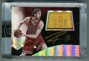 Pau Gasol 2014-15 Panini Eminence 6 CHAMPIONSHIP TAGs Signatures Auto #1/2 SSP - Picture 1 of 2