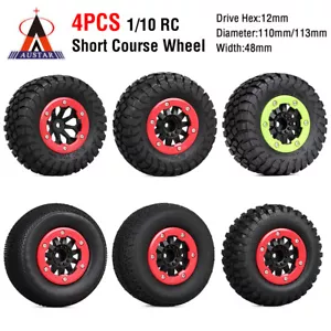 110mm RC Car Rubber Tires Wheel for 1/10 Truck ARRMA SENTON XLH 9125 Traxxas - Picture 1 of 16