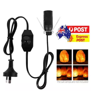 Salt Lamp Power Cord 1.8m Cable Black Wire Dimmer Button Control Bulb Switch AU - Picture 1 of 10